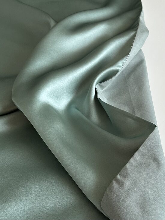 Vienpusējā zīda spilvendrāna, jūras zaļa 