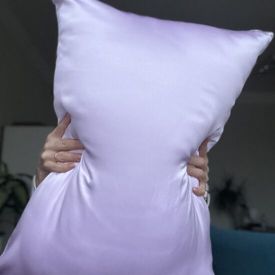 Vienpusējā zīda spilvendrāna, lavandas