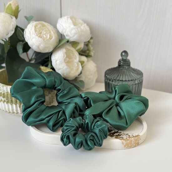 Zīda matu gumija t.zaļa (Nr 34)