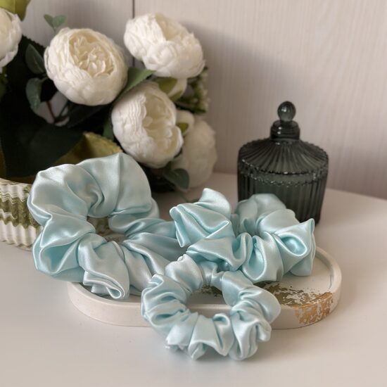 Zīda matu gumijas g.zila (Nr 06)