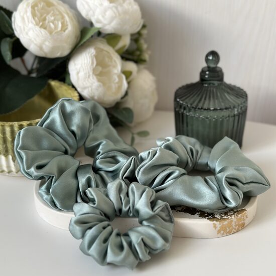 Zīda matu gumija jūras zaļa (Nr 45)